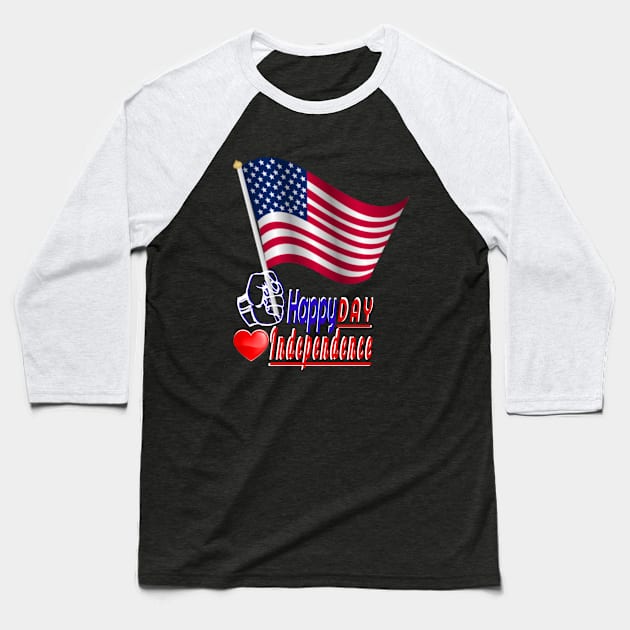 4TH OF JULY Independence Day in the United States Baseball T-Shirt by Top-you